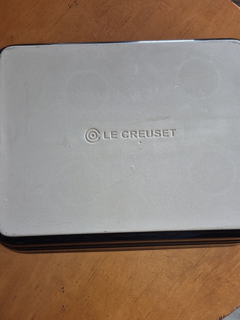 Le Creuset Rectangular Onyx 13x9 Baking Dish.